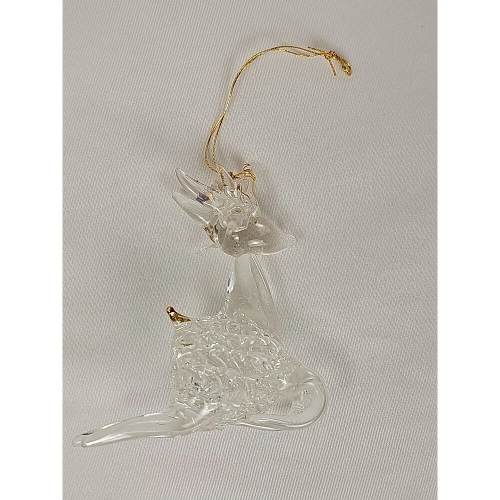 Vintage Spun Glass Christmas Ornament Set of 8 Complete w/ Original Box
